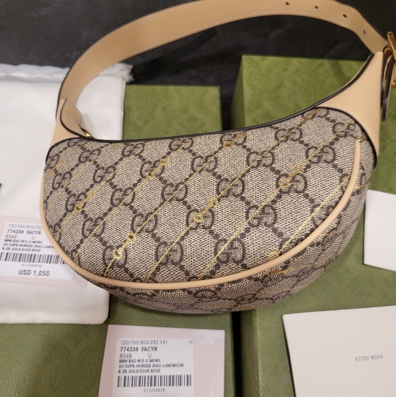 Authentic Gucci Ophidia Mini Bag with Horsebit Print - Picture 3 of 15